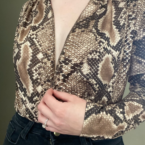 ZARA Snake Skin Bodysuit - Picture 4 of 8